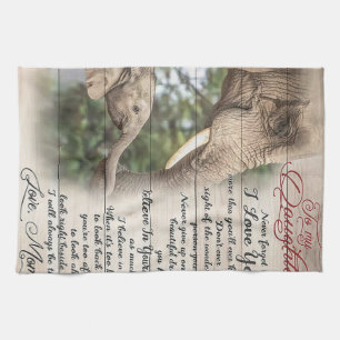 Mum To My Daughter Letter, Girl Birthday Gift Tea Towel