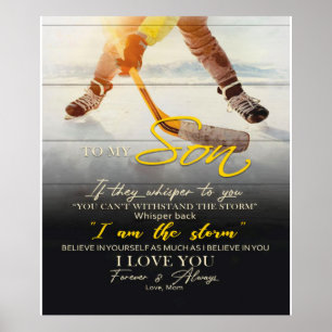 Mum To my Son Gift, Son Birthday Gift Idea Poster