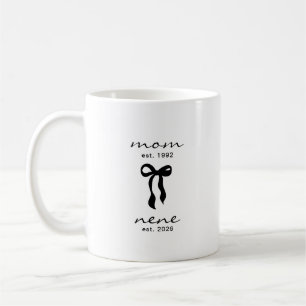 Mum to Nene Mug Pink Bow Stripes