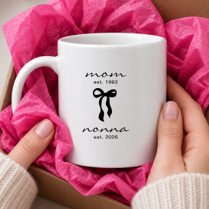 Mum to Nonna Est Mug with Bow