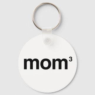 Mum to the Power of 3 Key Ring