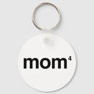 Mum to the Power of 4 Key Ring