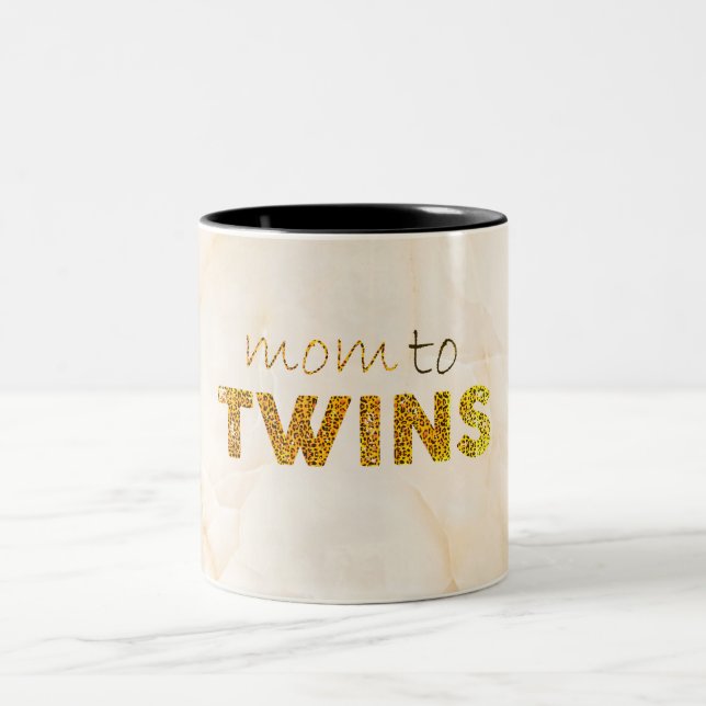 Mum to Twins  Two-Tone Coffee Mug (Center)
