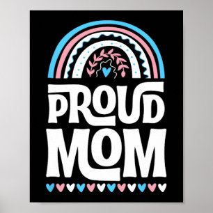 Mum Transgender Pride Flag Mothers Day Bohemian Poster