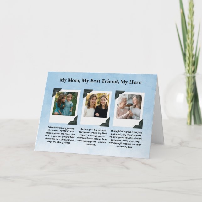 Mum Tribute Photo Collage Card (Front)