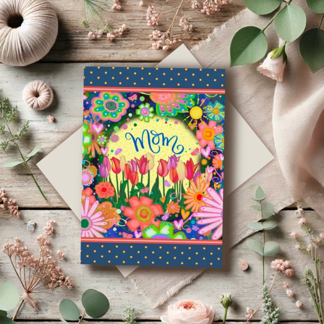 Mum Tulips Pretty Unique Happy Mother’s Day Card (Creator Uploaded)
