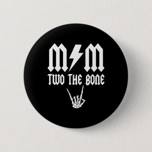 Mum Two The Bone Skeleton Hand Family Birthday Boy 6 Cm Round Badge