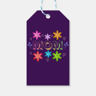 Mum Typography Design, Cute Mother Quote Text Art, Gift Tags