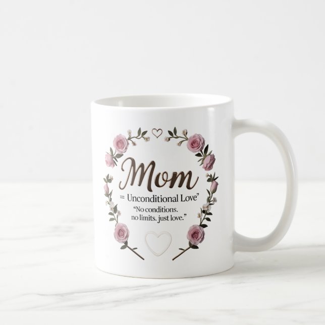 Mum = Unconditional Love –  Mug For mother day  (Right)