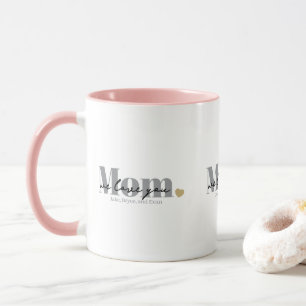 Mum We Love You Black Script Mug
