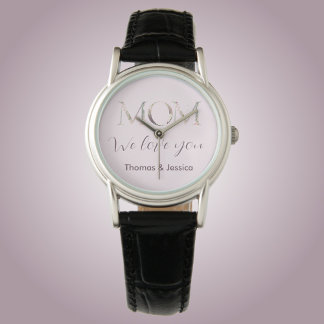 mum we love you floral script  watch