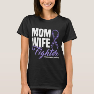 Mum Wife Fighter Purple Ribbon Chiari Malformation T-Shirt
