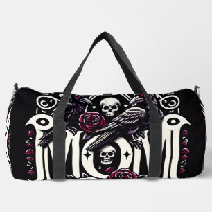 Mum With 2 Ravens & Skull Duffle Bag