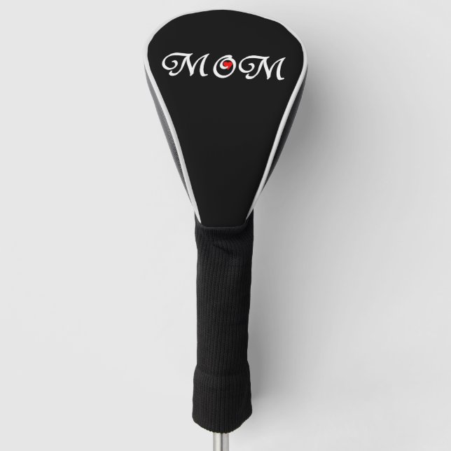 Mum with a Red Heart Golf Head Cover (Front)