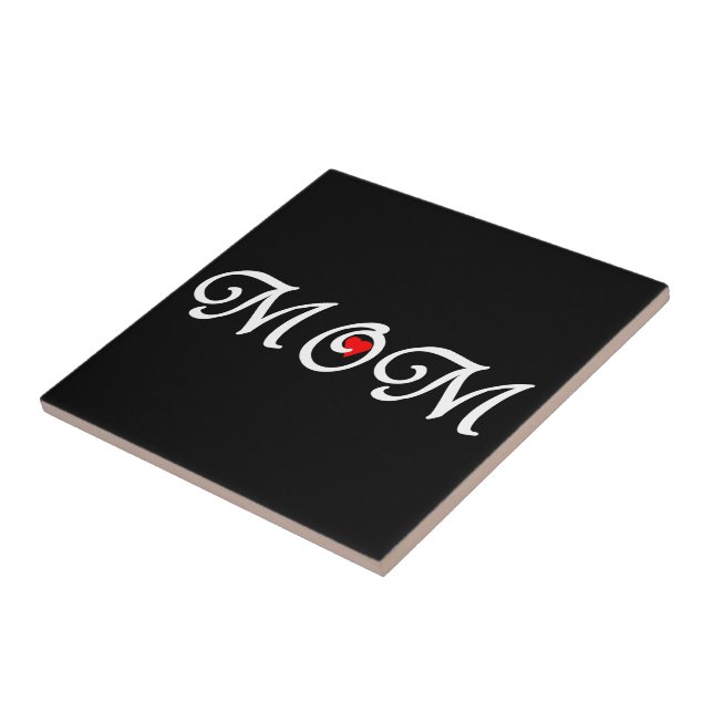 Mum with a red heart tile (Side)