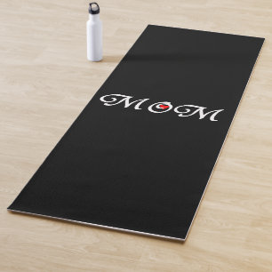 Mum with a Red Heart Yoga Mat