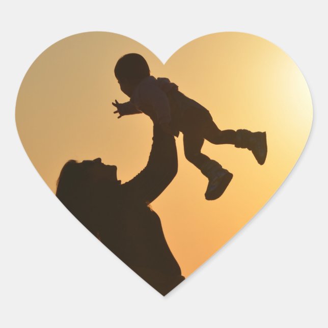 Mum With Baby Heart Stickers (Front)