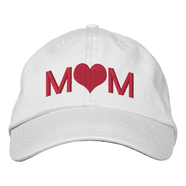 Mum With Heart Embroidered Hat (Front)