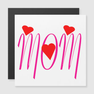 Mum with Red Hearts Card