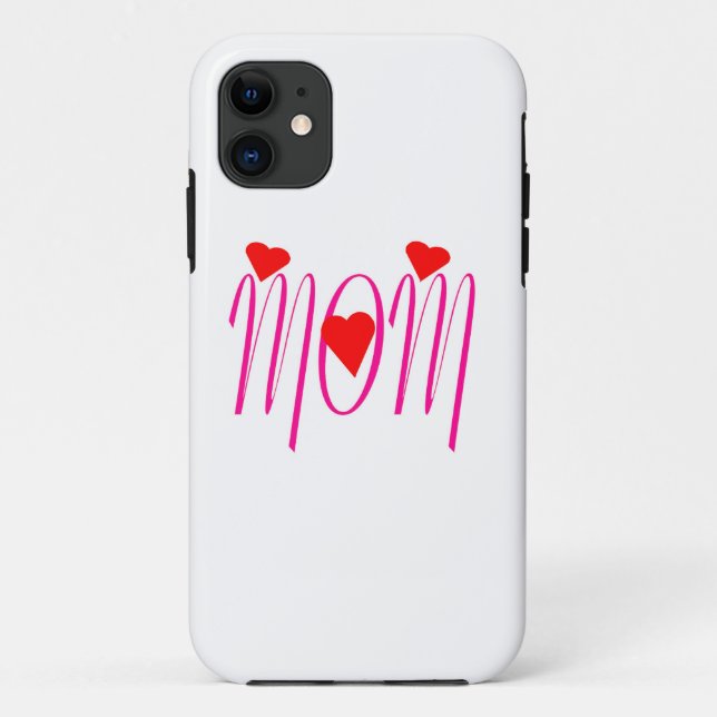 Mum with Red Hearts Case-Mate iPhone Case (Back)