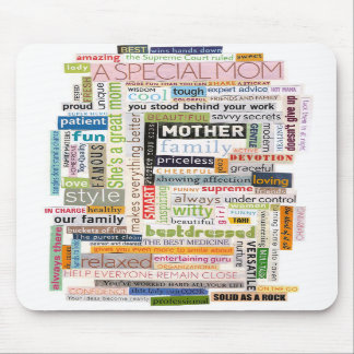Mum Word Collage Mousepad