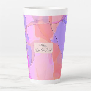 Mum, You Are Loved Abstract Pastel Latte Mug