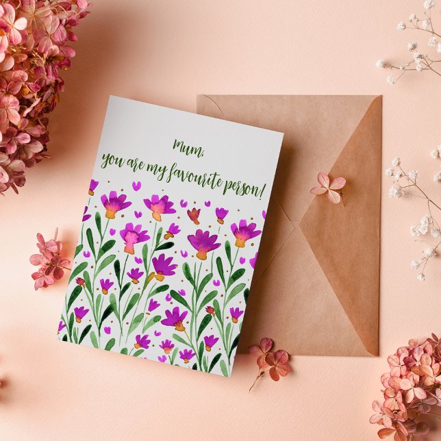 Mum, you are my favourite person Mother's day Card (Creator Uploaded)
