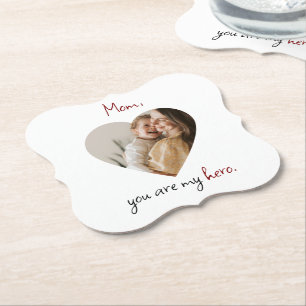 Mum You Are My Hero Paper Coaster for Drinks