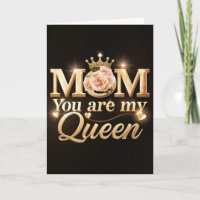 Mum You Are My Queen Gold Typography Design | Luxu