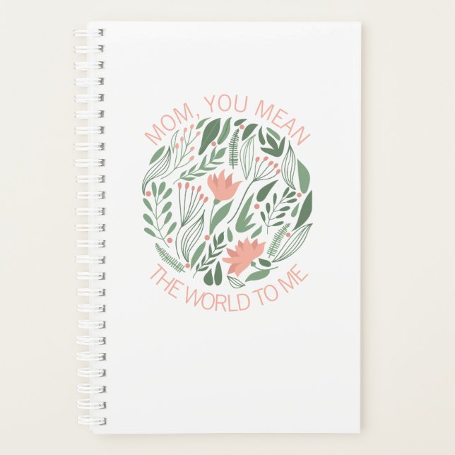 Mum You Mean The World To Me Mother's Day Planner (Front)