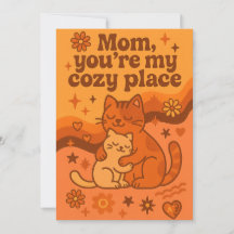 Mum, You're my cosy place retro design