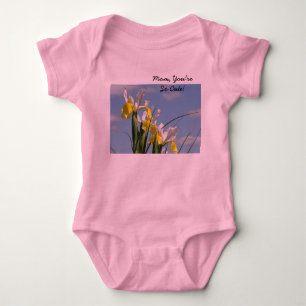 Mum You're so Cute! Baby Clothes Iris Flowers Bodysuit