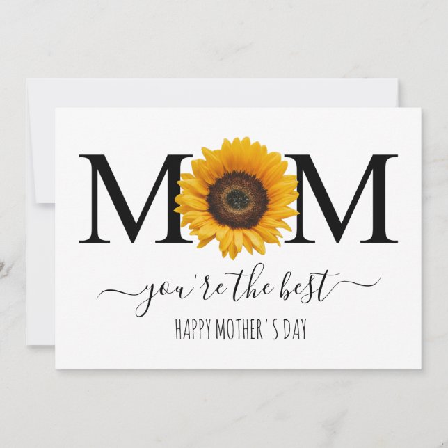 Mum You're The Best Mothers Day Personalised Card (Front)