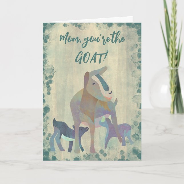 Mum, You're the GOAT Funny Mother's Day Card (Front)