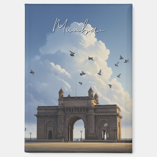 Mumbai Gateway of India Souvenir Magnet (Front)