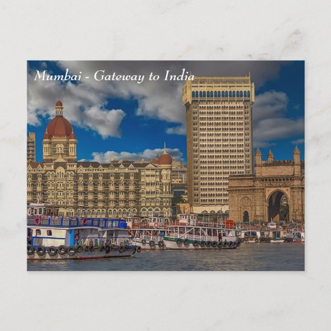 Mumbai - Gateway to India Postcard (Front)