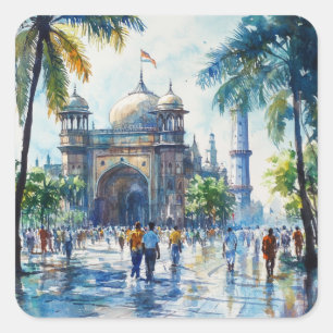 Mumbai in India Square Sticker