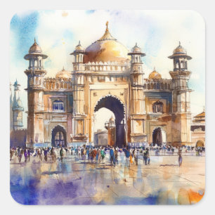 Mumbai in India Square Sticker