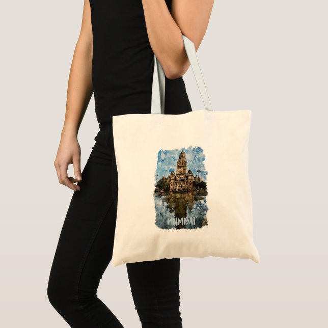 Mumbai India City View Landmark Tote Bag (Front (Product))