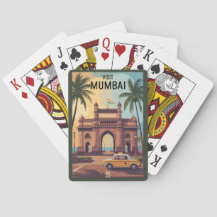 Mumbai India Gateway of India Illustration Travel Playing Cards