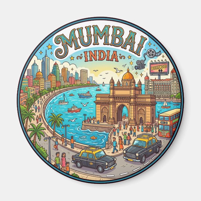 Mumbai India Magnet (Front)