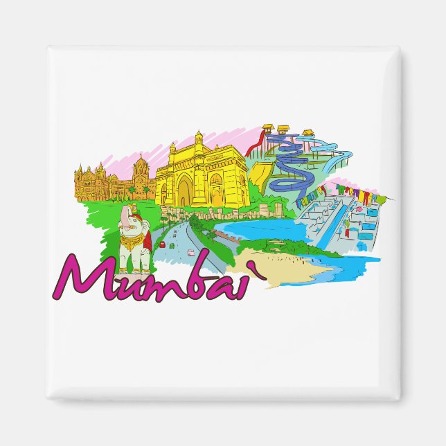 Mumbai - India.png Magnet (Front)