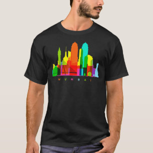 Mumbai India Skyline Indians City Colourful Indian T-Shirt