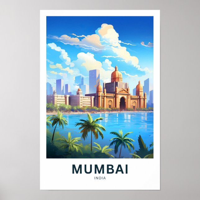 Mumbai India Travel Print (Front)
