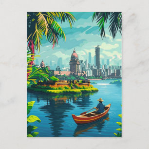 Mumbai India wall art - India, Mumbai poster, Mumb Announcement Postcard