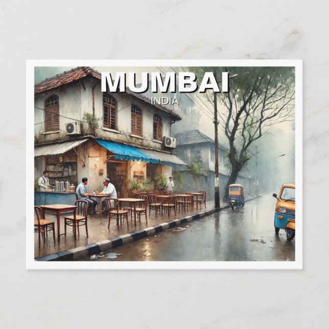 Mumbai Streetview Travel Souvenir Postcard (Front)