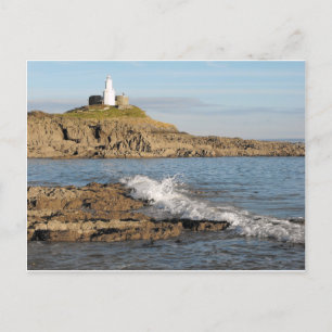 Mumbles Lighthouse Holiday Postcard