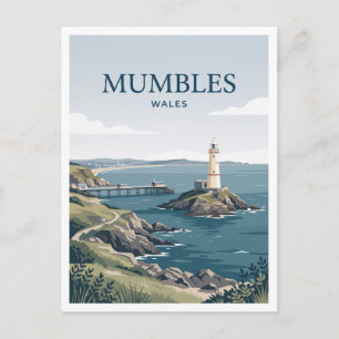 Mumbles Lighthouse United Kingdom Postcard