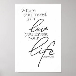 Mumford & Sons Art - Invest your love, life Poster