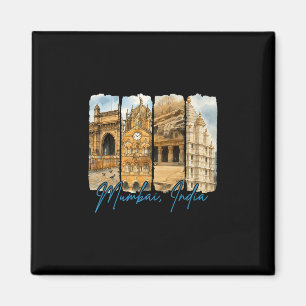 Mumi India Traveling Trip Brushstroke Souvenir Vac Magnet